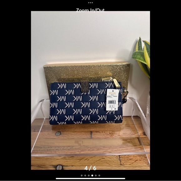 Michael Kors navy wallet (searching for within reason) " - Picture 2 of 6